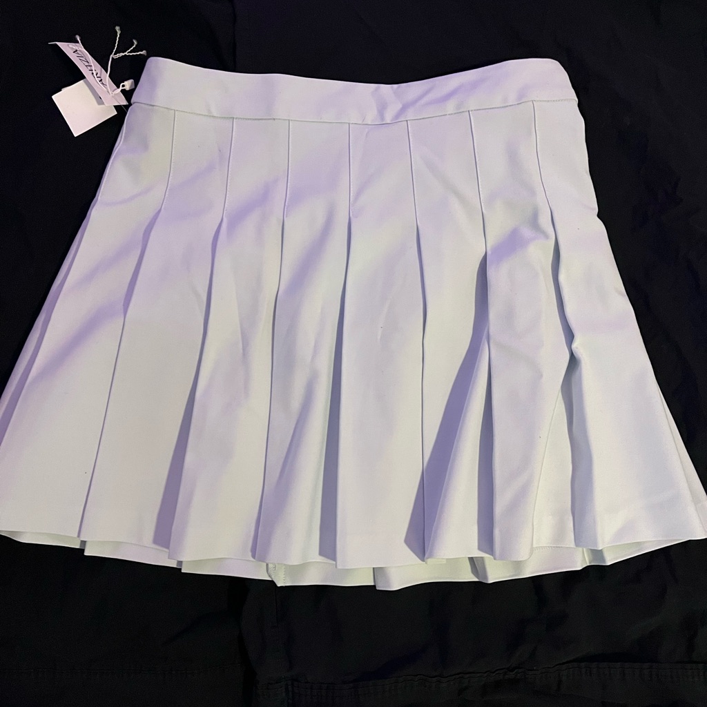 Light Blue Pleated Skirt